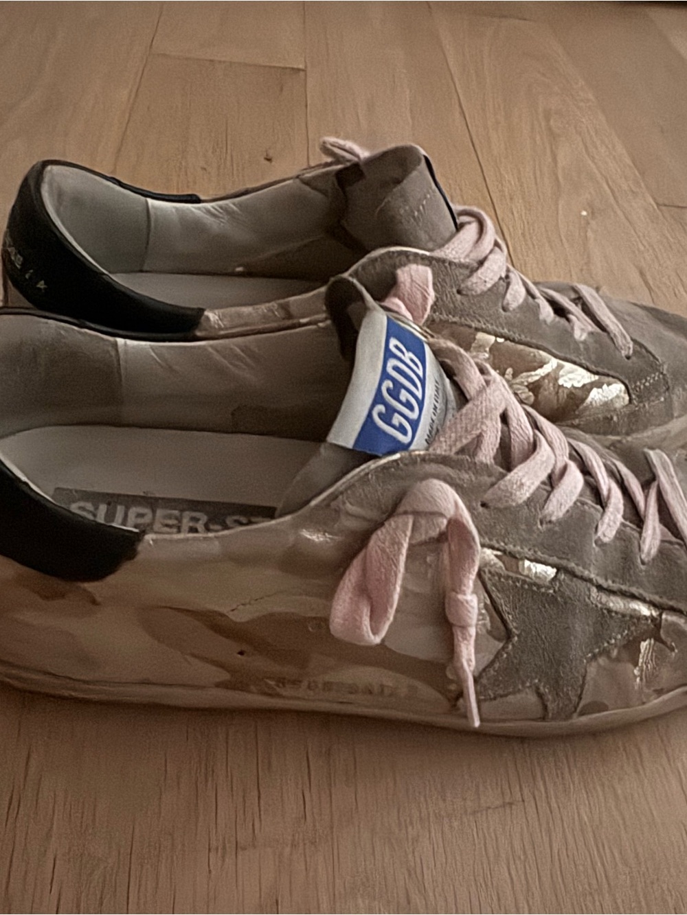 Golden Goose Pink Lace Camo Sneakers size 39 - Picture 5 of 6